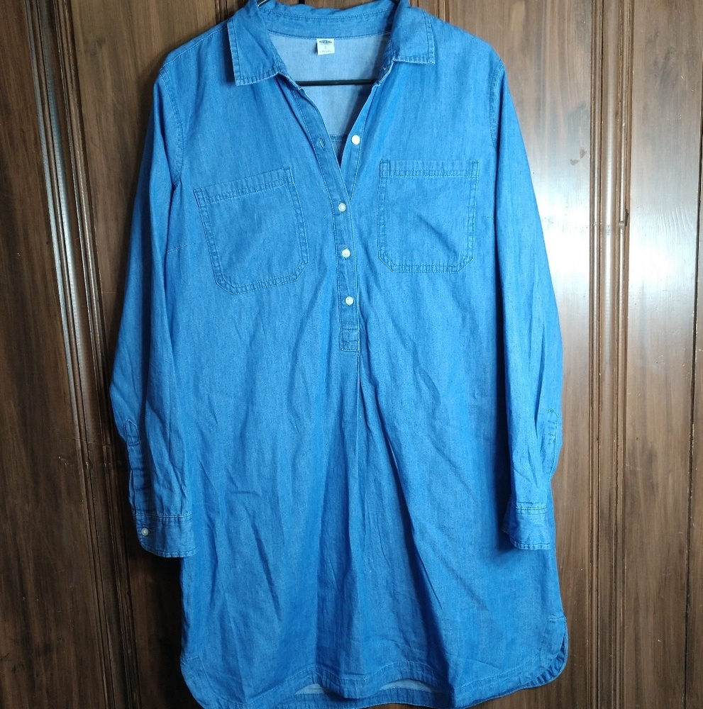 Denim shirt dress